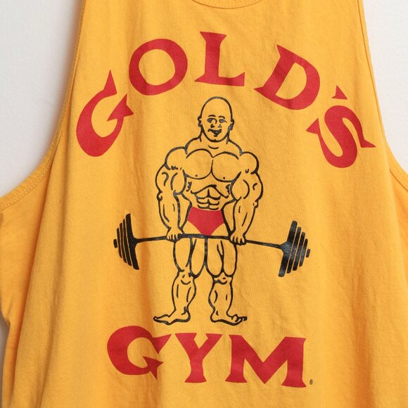Golds Gym Tank Top Mens Large Yellow - Picture 5 of 5